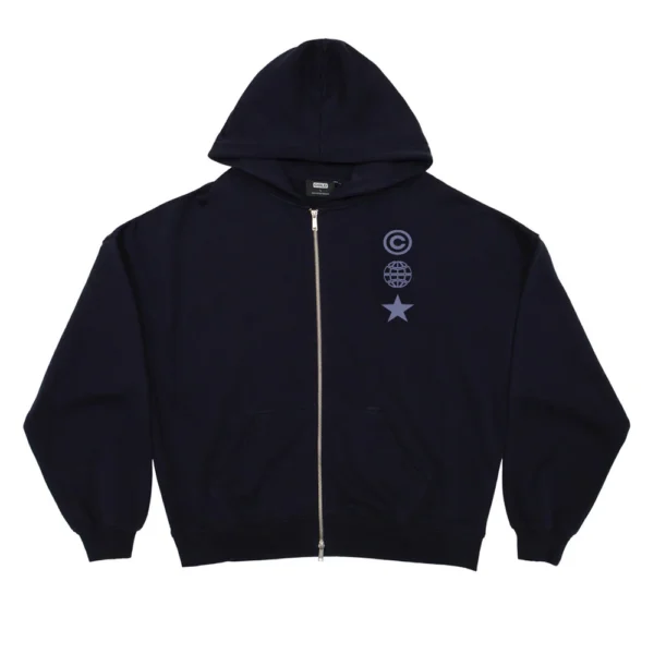 DESERT ZIP HOODIE BLACKISH BLUE