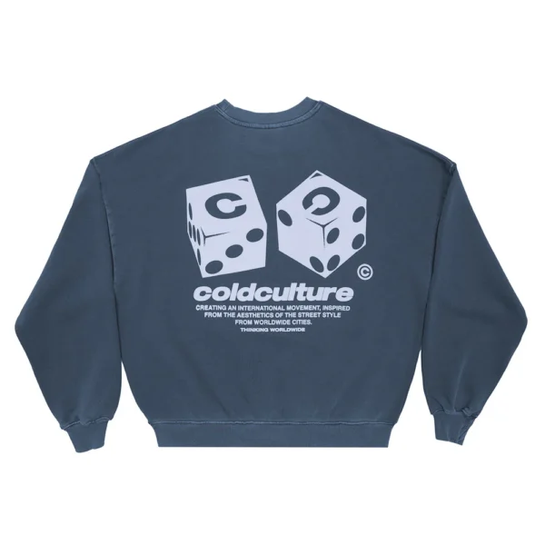 DICE CREWNECK SLATE BLUE