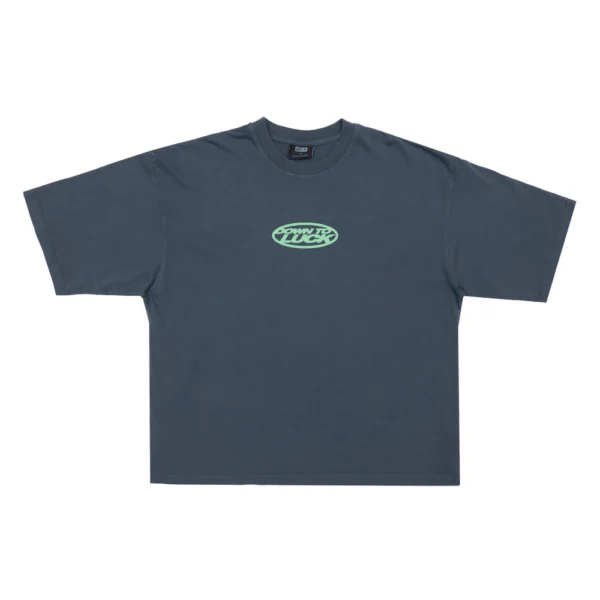 DOWN TO LUCK TEE DARK BLUE