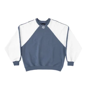 EQUIPMENT CREWNECK DARK BLUE AND WHITE