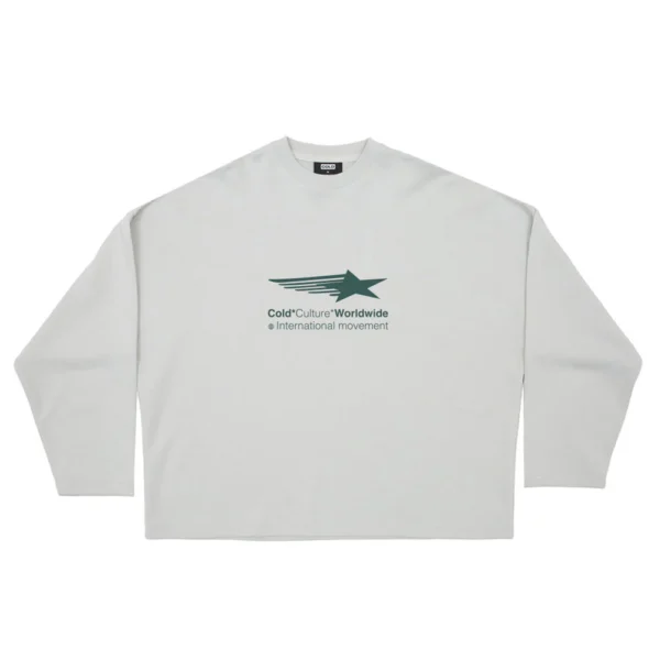 FALLING STAR CREWNECK LIGHT GREY