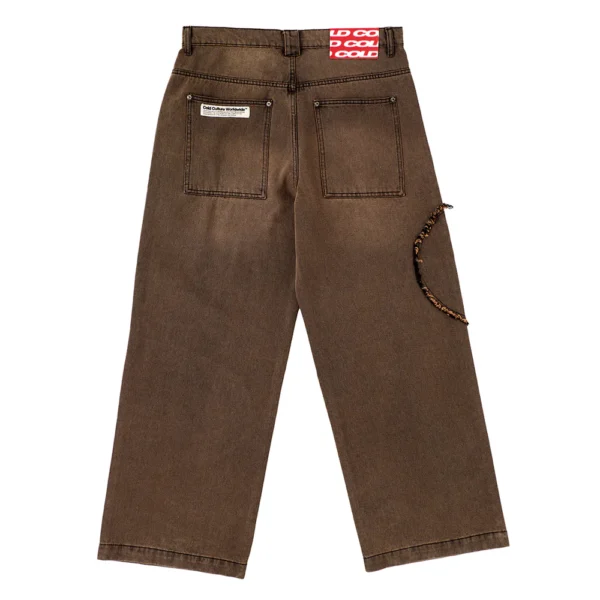 V2 CUTTING PANTS BROWN DENIM