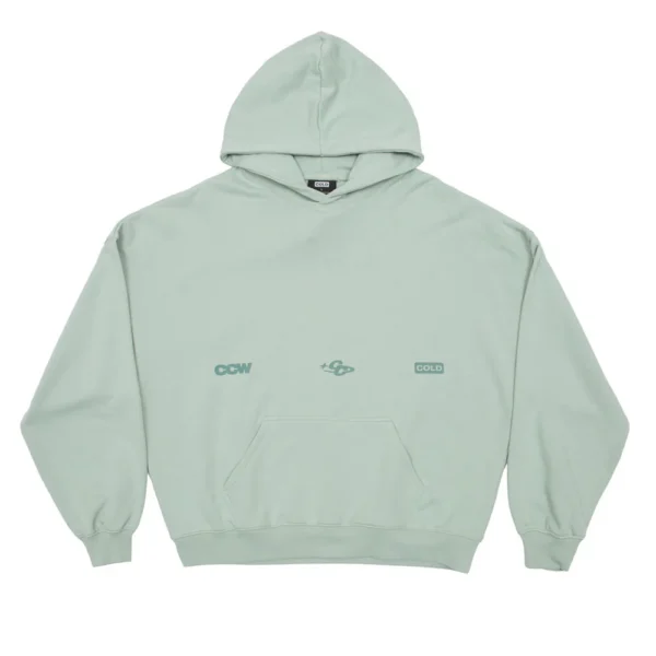 GLOBE HOODIE PALE GREEN