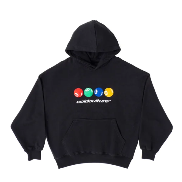 POOL COLORS HOODIE BLACK