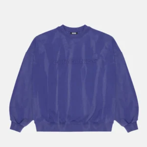 ITALIC EMBROIDERED CREWNECK FADED LILAC